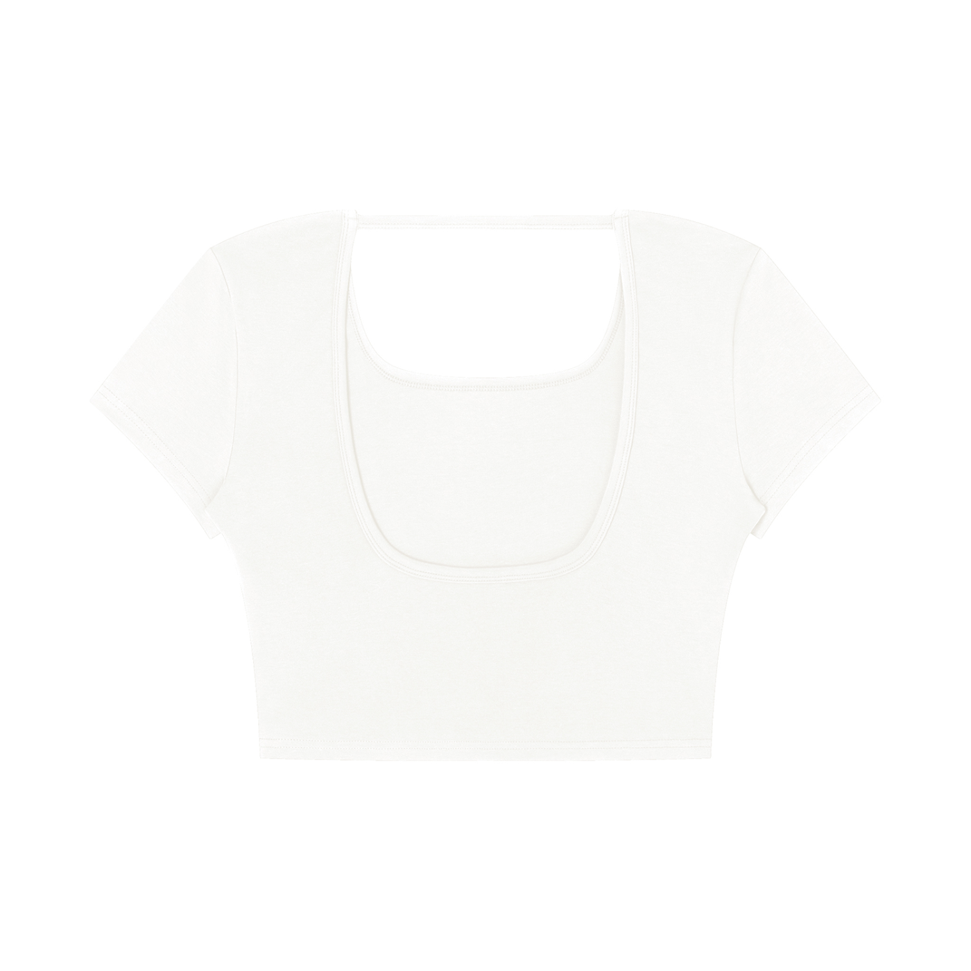 Yep Square Neck Crop T-Shirt