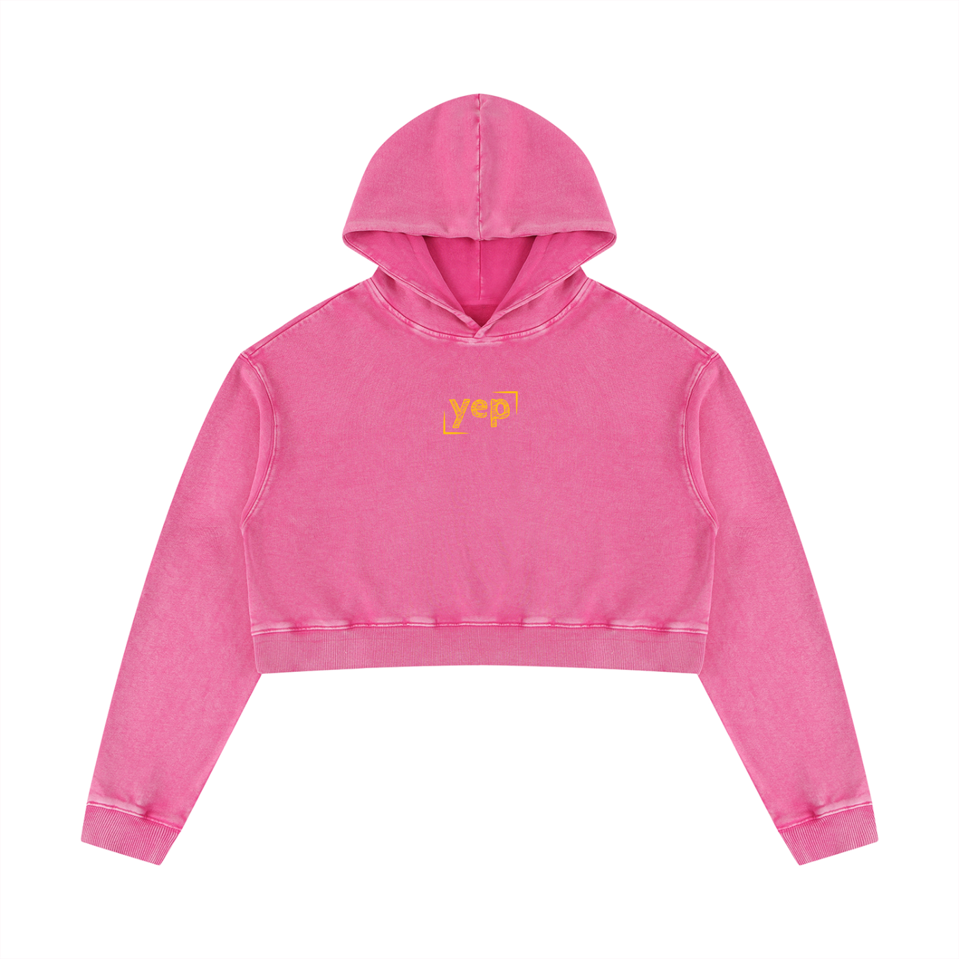 Yep Washed Crop Hoodie