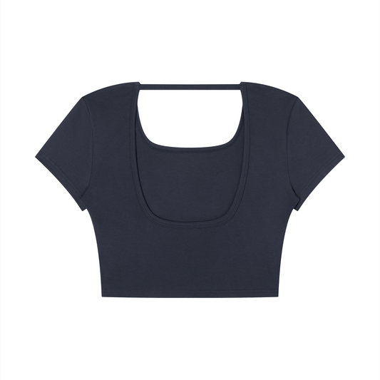 Yep Square Neck Crop T-Shirt