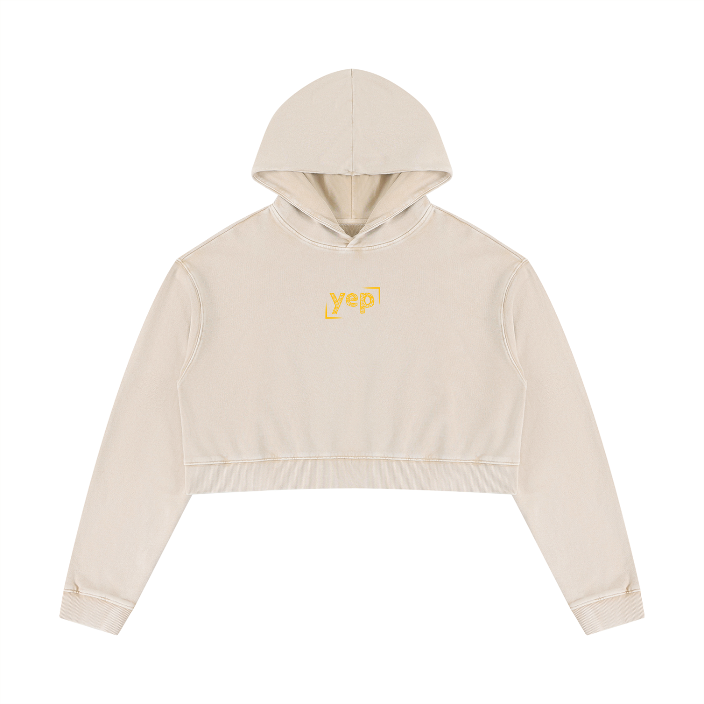 Yep Washed Crop Hoodie