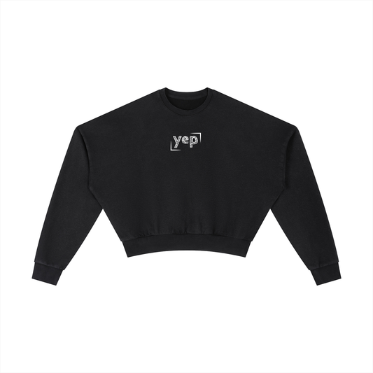 Yep Washed Cropped Sweatshirt