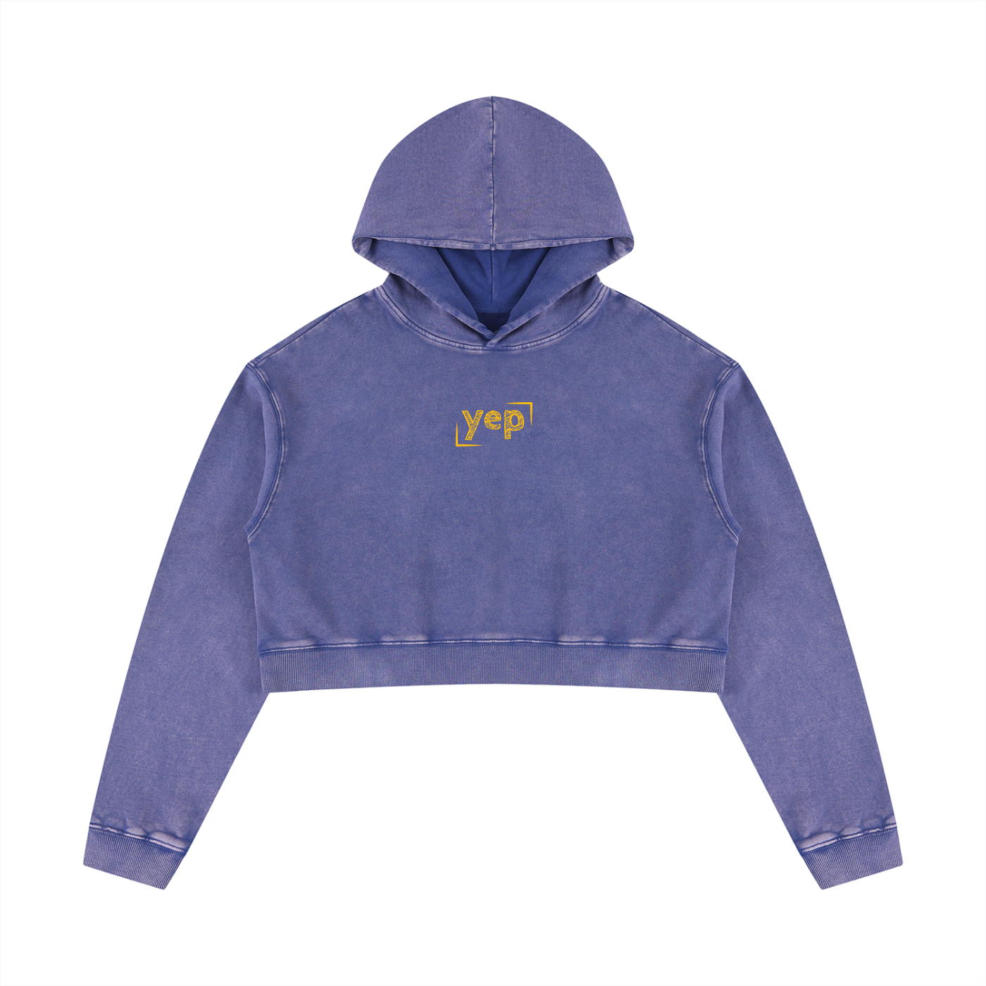 Yep Washed Crop Hoodie