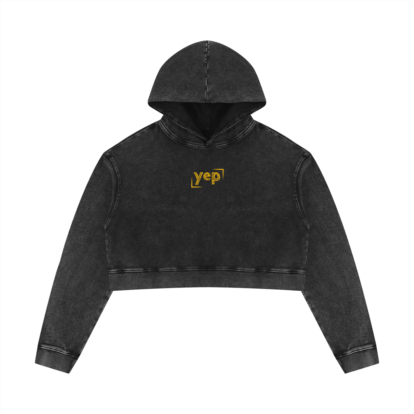 Yep Washed Crop Hoodie